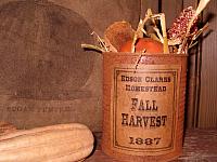 Fall Harvest grungy floral can