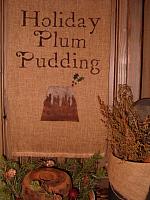 Holiday plum pudding towel
