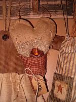 1816 heart tealite hanger