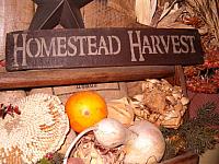 Homestead Harvest sign