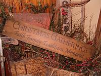 Christmas Gatherings sign