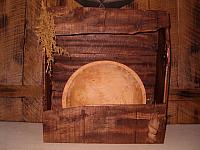 prim wooden bowl box