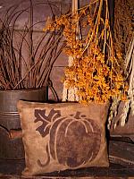 pumpkin silhouette pillow
