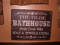The Olde Bath House sign