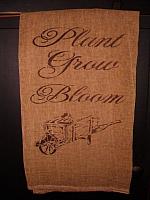 plant grow bloom wheelbarrow towel