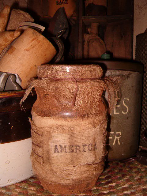 Large grungy pantry jars
