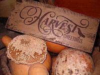 Harvest greetings sign