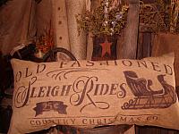Olde Fashioned Sleigh Rides pillow