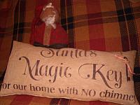 Santa's magic key pillow