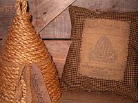 The Ole' Straw Bee Skep pillow