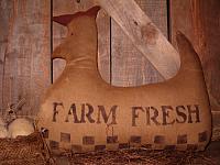 farm fresh hen pillow
