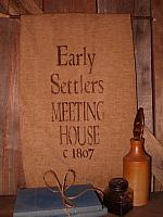 Early settlers meeting house towel or pillow
