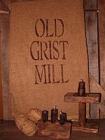 Old grist mill towel or pillow