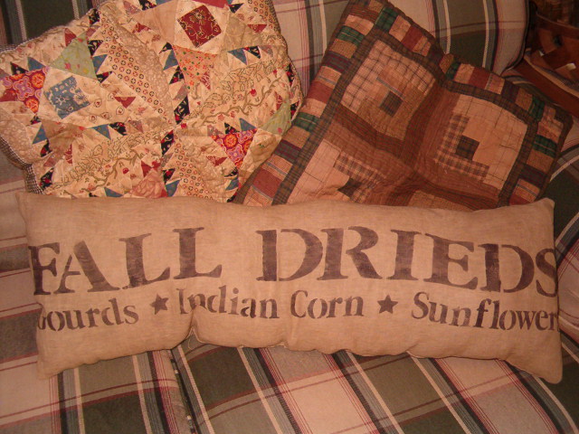 long Fall Drieds pillow