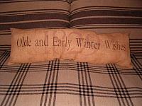 Olde and Early Winter Wishes bolster pillow