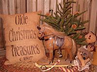 Olde Christmas Treasures pillow