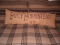 Early Homestead c1879 bolster pillow