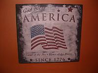  #2075 God Bless America flag sign