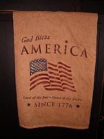 God Bless America flag towel or pillow