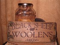 black sheep woolens sign