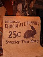 Cottontail's Chocolate Bunnies towel or pillow