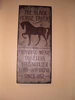 Black horse tavern sign