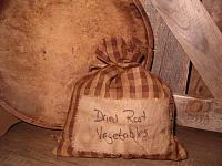 dried root vegetables sack