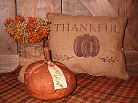 Thankful pumpkin pillow