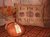 U pick pumpkins pillow