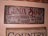 Lenox Soap sign