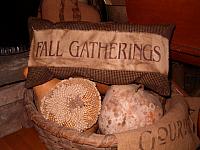 homespun Fall Gatherings pillow