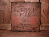 The Olde Pumpkin Farm square sign