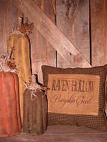 Raven Hollow homespun pillow