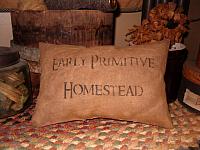 Early primitive homestead pillow tuck