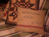 Early Winter gatherings at the cabin pillow