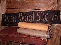 dyed wool sign