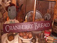 Cranberry bread sign