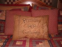 Primitive gatherings feedsack pillow