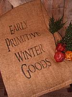 Early primitive winter goods towel