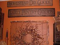 Early pantry goods sign