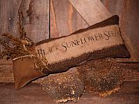 Black sunflower seeds pillow tuck