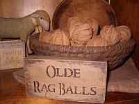 Olde rag balls shelf sitter