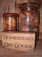 Homestead dry goods shelf sitter