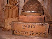 Early pantry goods shelf sitter