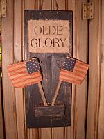 Olde Glory barnwood flag hanger