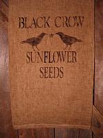 Black crow sunflower seeds towel
