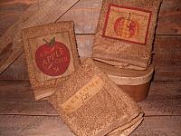 Fall colored patch fingertip towels