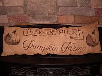Harvest Moon Market pumpkin bolster pillow