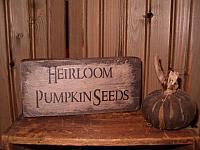 Heirloom pumpkin seeds shelf sitter
