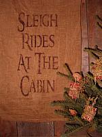 Sleigh Rides at the Cabin towel or pillow